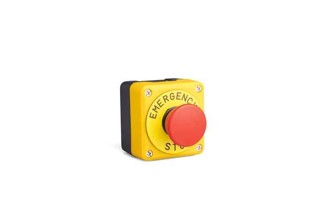P Series Plastic 1 Hole BDMK + C3BK (NO) + BET60P Yellow-Black Control Box